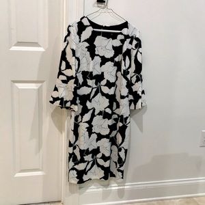 Karl Lagerfeld Black and White Floral Dress